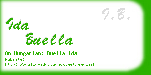 ida buella business card